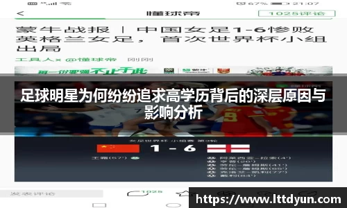 足球明星为何纷纷追求高学历背后的深层原因与影响分析